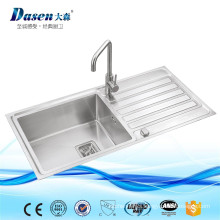 Over mount handmade drainboard sink 1000x500mm with faucet in Foshan